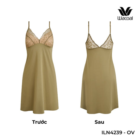 Đầm ngủ 2 dây vải cotton ILN4239