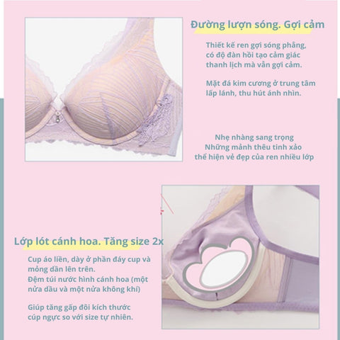 Áo lót có gọng, nâng nhiều, túi nước IAB3563