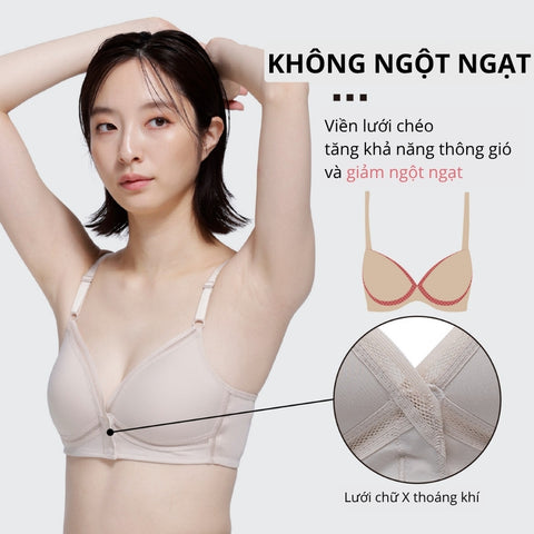 Magic X Coolness - Áo lót cài trước không gọng thoái mái I25SFB723