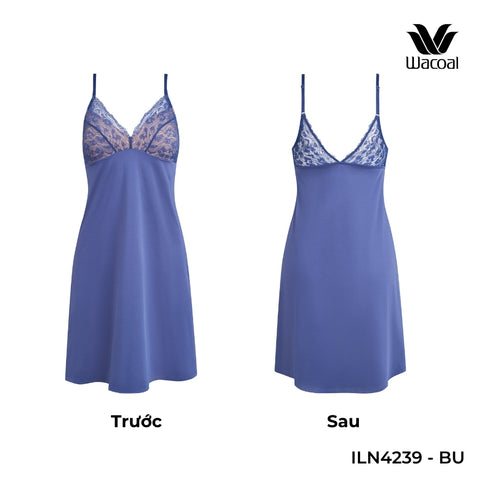 Đầm ngủ 2 dây vải cotton ILN4239