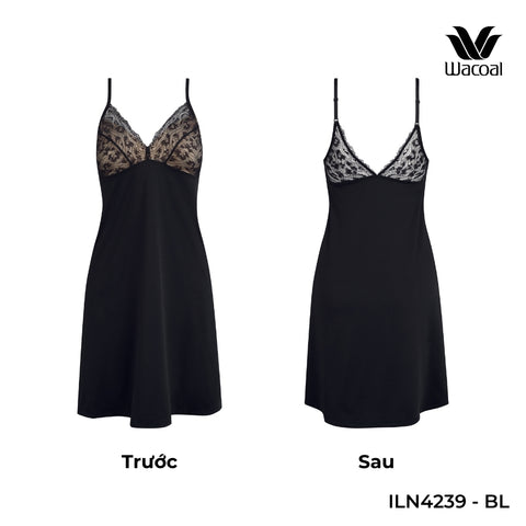 Đầm ngủ 2 dây vải cotton ILN4239