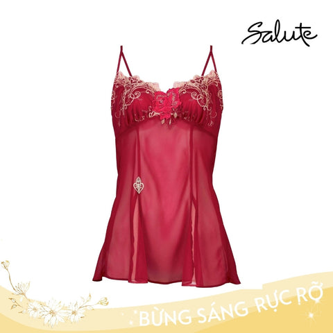 Salute - Đầm ngủ 2 dây lưới ICTJ270