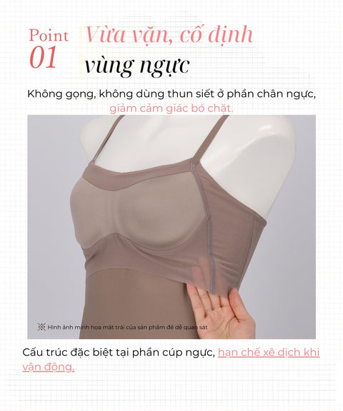 Áo bra top 2 dây dáng dài IET1052