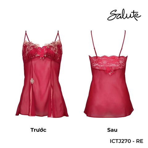 Salute - Đầm ngủ 2 dây lưới ICTJ270