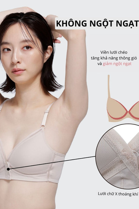 Magic X Coolness - Áo lót cài trước không gọng thoái mái I25SFB723