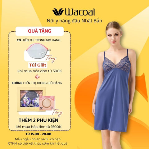 Đầm ngủ 2 dây vải cotton ILN4239