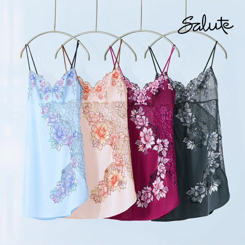 Salute - Đầm ngủ ren hoạ tiết hoa hồng ISTJ223