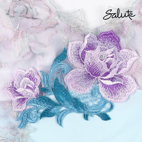 Salute - Đầm ngủ chữ A ren phối hoa ISTJ236