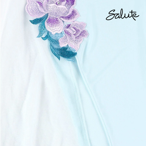 Salute - Đầm ngủ chữ A ren phối hoa ISTJ236