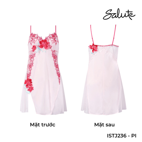 Salute - Đầm ngủ chữ A ren phối hoa ISTJ236