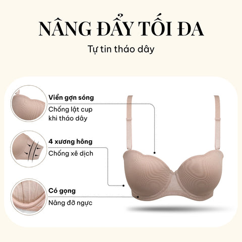 Áo Quây Bra có gọng, nâng nhiều - VVB5802